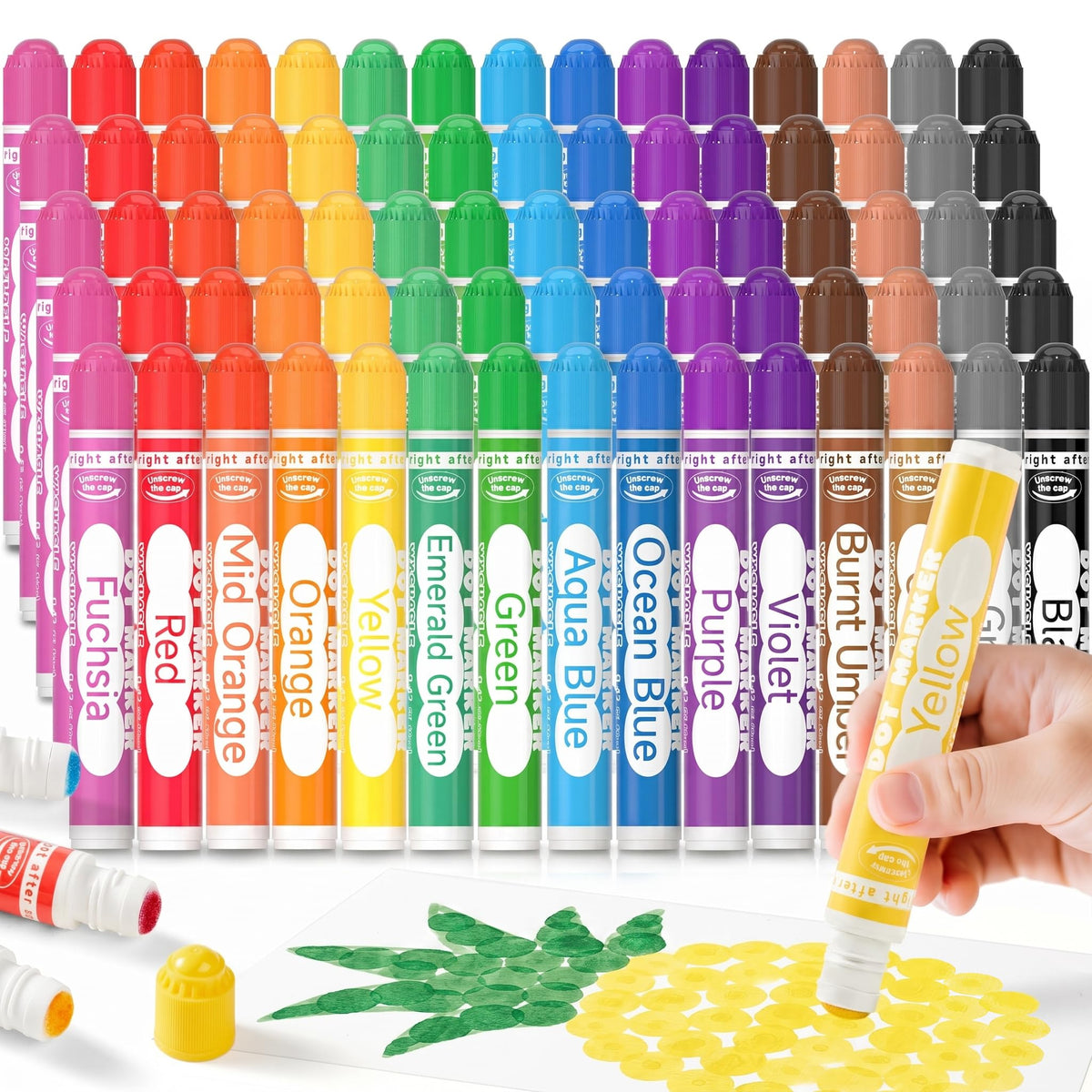 Shuttle Art 150 Pack Dot Markers, 15 Colors x 10 Sets Washable Bingo Daubers for Kids Toddlers, Non-Toxic Water-Based Art Supplies for Preschoolers and Classroom