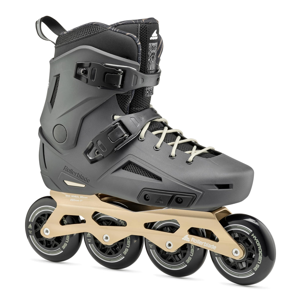 Rollerblade Lightning 90 Men's Urban Inline Skate, Anthracite and Taupe