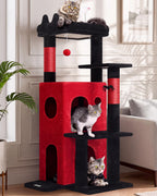 Globlazer Cat Tree Tower for Indoor Cats Large Adult, FC50, Light Grey