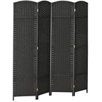 HOMCOM Room Divider 8 Panel Folding Privacy Screen 5.6' Tall Nature Wood