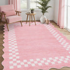 GarveeHome 5x7 Washable Area Rug Checkered Rug for Bedroom Living Room