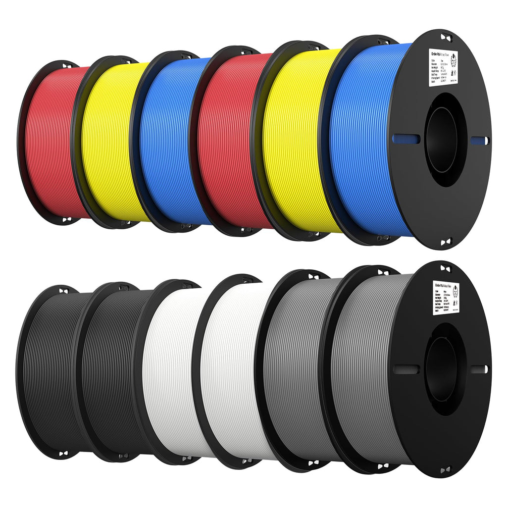 Creality PLA 3D Printer Filament, Multicolor, 12-Pack, 12KG Total
