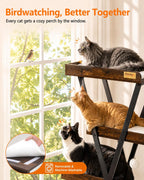 Modern Wood Cat Tree Tower for Indoor Cats Large Adult 67-in Tall
