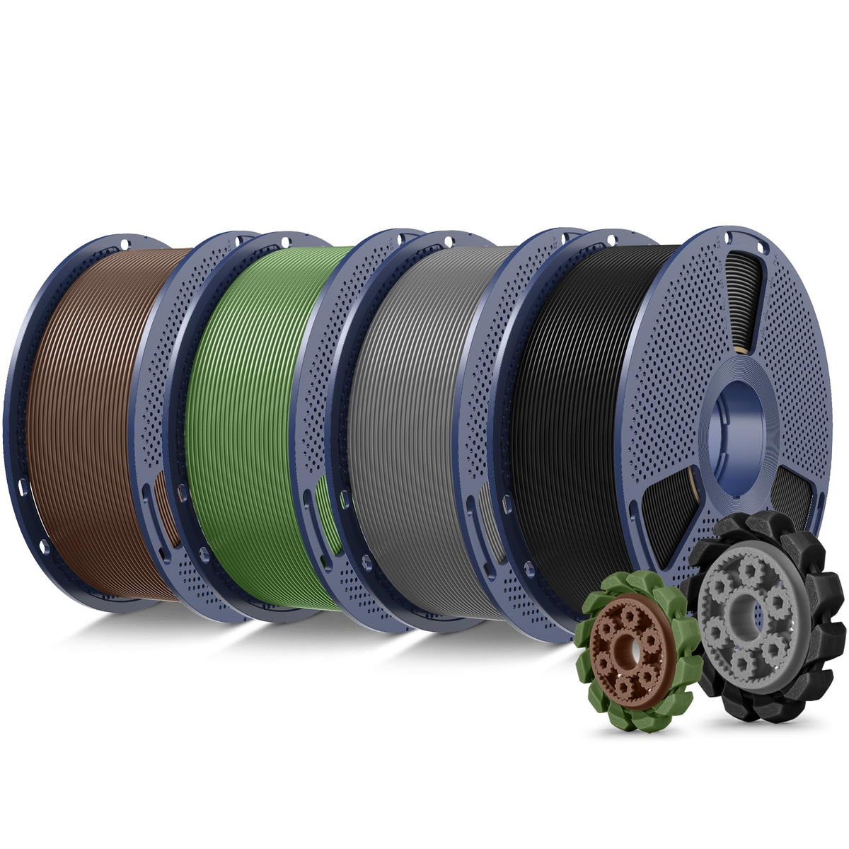 SUNLU PLA+2.0 3D Printer Filament, Multicolor, 10-Pack (10KG)