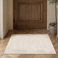 PureCozy Blue 6x6 Round Area Rug Vintage Washable Carpet Non Slip