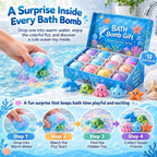 2026 New Ocean Toy Bath Salt Ball Sleeve Box Bath Bombs,Upgrade Kids Bath Bombs Gift Set, Handmade Nature Bubble Bath Fizzes Bomb，Birthday Gifts for Kid (Style B)