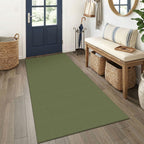 EARTHALL Woven Area Rugs 6x9 Ft Washable Living Room Rugs Non Slip Rubber Backed Dining Room Rug Braided Bedroom Rugs Indoor Floor Carpet for Living Room, Bedroom, Dining Room, Beige/Ivory