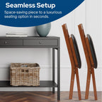 Stakmore True Mission Solid Foldable Wood Dining Chairs, Fruitwood, 2 Pack
