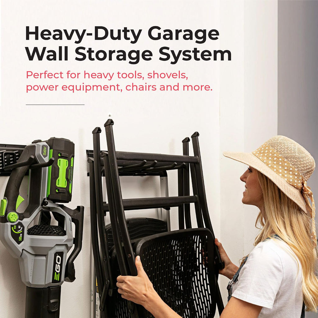 TIDYME Garage Tool Organizer Wall Mount, 96", 6 Racks 12 Hooks, 600 lbs