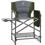 EVER ADVANCED 23.2" Medium Tall Directors Chair with Side Table 400LBS Grey