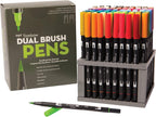 Tombow 56179 Dual Brush Pen Art Markers, 108 Color Set + Marker Case