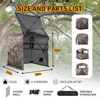 FUNHORUN Hunting Blind 270/360 See Through Deer Blind, Pop Up Ground Blind