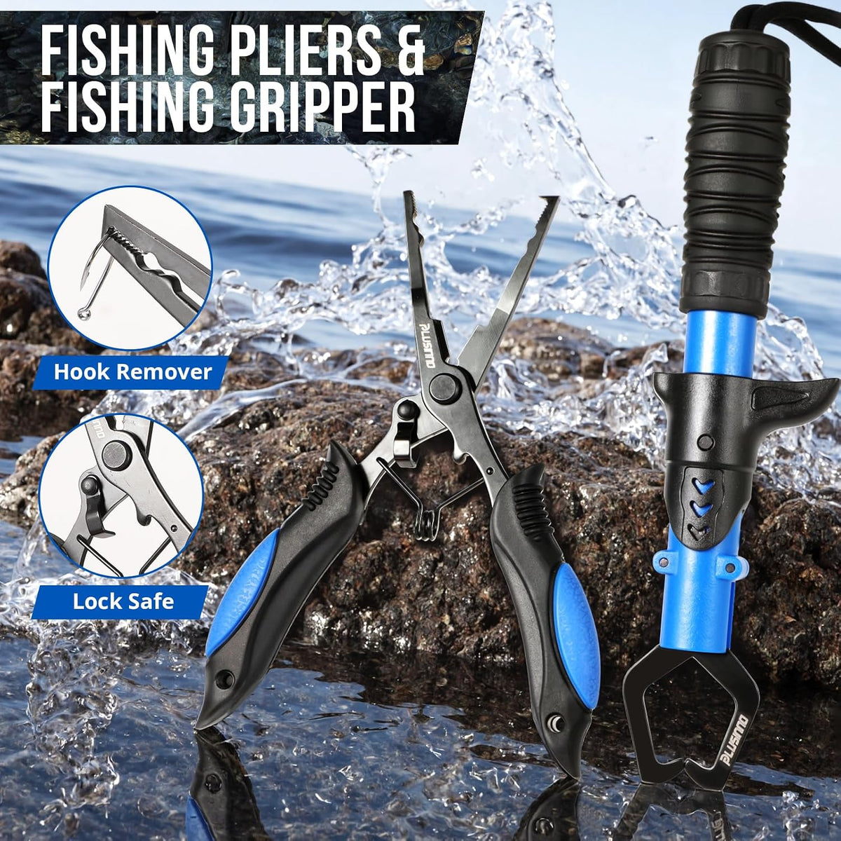 PLUSINNO Fishing Backpack with Tackle Box Fishing Gear Kit Tackle Bag