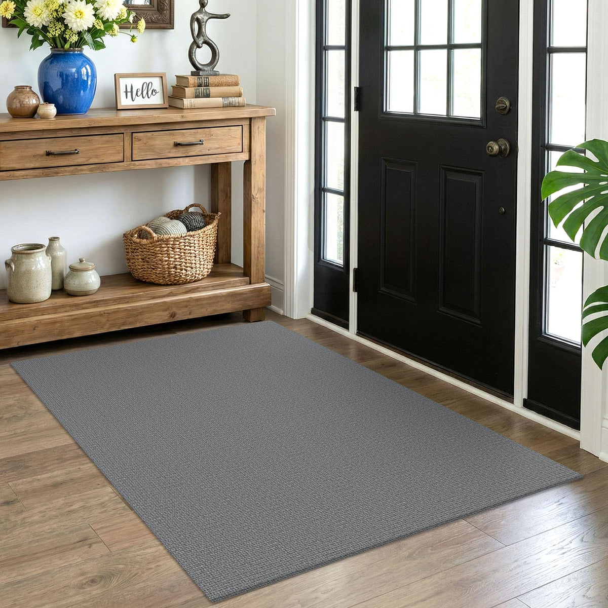 EARTHALL Washable Area Rug, Non Slip Living Room Rug, 5x7 Ft, Sand/Beige