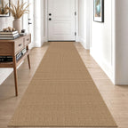 EARTHALL Woven Area Rugs 6x9 Ft Washable Living Room Rugs Non Slip Rubber Backed Dining Room Rug Braided Bedroom Rugs Indoor Floor Carpet for Living Room, Bedroom, Dining Room, Beige/Ivory