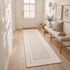 GarveeHome 5x7 Washable Area Rug Checkered Rug for Bedroom Living Room