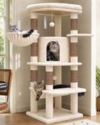 Globlazer 66inch Corner Cat Tree Tower for Indoor Large Cats, C66, Beige