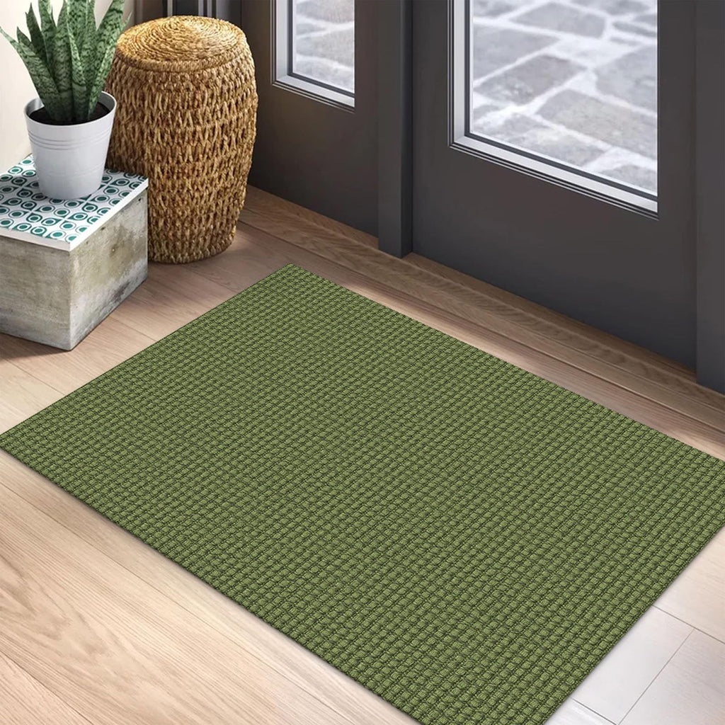 EARTHALL Woven Area Rugs 6x9 Ft Washable Living Room Rugs Non Slip Rubber Backed Dining Room Rug Braided Bedroom Rugs Indoor Floor Carpet for Living Room, Bedroom, Dining Room, Beige/Ivory