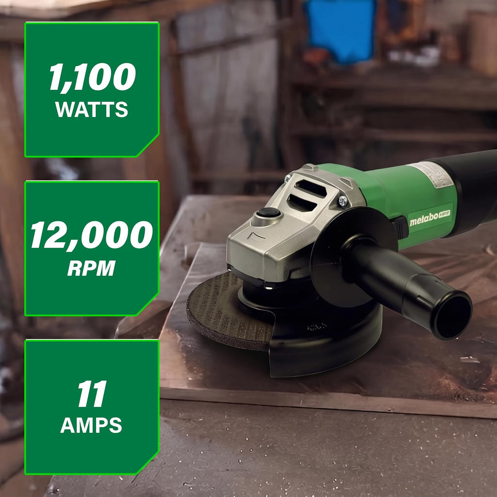 Metabo HPT Corded Angle Grinder 4.5/5 In, 11 AMP, WE 1100-125, 646614420