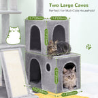 Globlazer Maine Coon Cat Tower for Indoor Adult Cats, F50, Light Grey