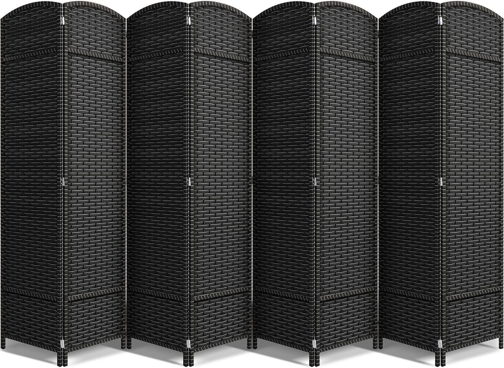 Sorbus Foldable Room Divider, Mesh Privacy Screen (6 Panel, Black)