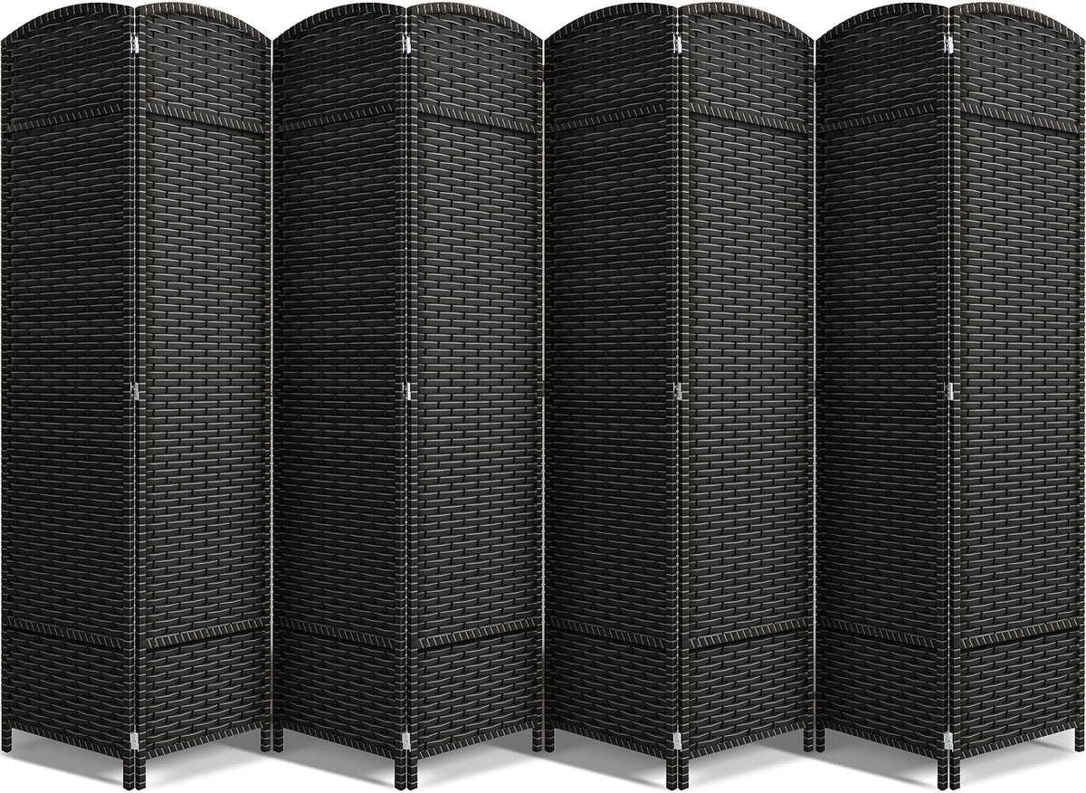 Sorbus Foldable Room Divider, Mesh Privacy Screen (8 Panel, Black)