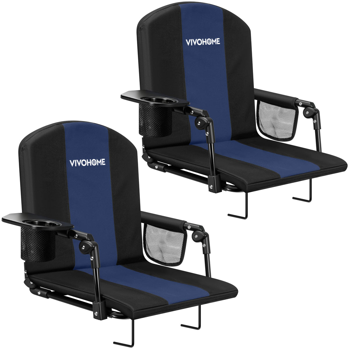 VIVOHOME Stadium Seats with Back Support, Bleacher Chairs for Sport Event