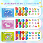 Bath Bombs for Kids,36 Pack Bath Bombs with Glow in The Dark Toy Inside