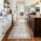 Washable Area Rugs for Living Room: 9x12 Bedroom Rug Boho Vintage Area Rug Stain Resistant Non Slip Low Pile Lightweight Soft Carpets for Dining Room Kitchen Nursery Kids Room Playroom Home Office