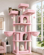 Globlazer Big XXL Cat Tower for Indoor Multiple Cats, F80, Dark Grey