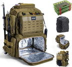 Goture Fishing Backpack with Cooler, 4 3600 Tackle Boxes,2 Rod Holders