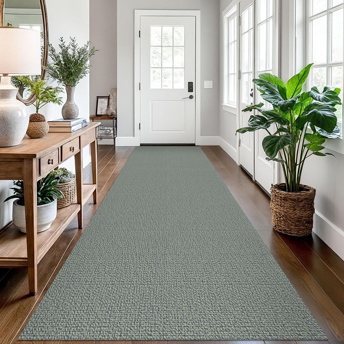 EARTHALL Washable Area Rug, Non Slip Living Room Rug, 5x7 Ft, Sand/Beige