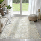 8x10 Area Rugs for Living Room Washable Bedroom Dining Room Blue Grey