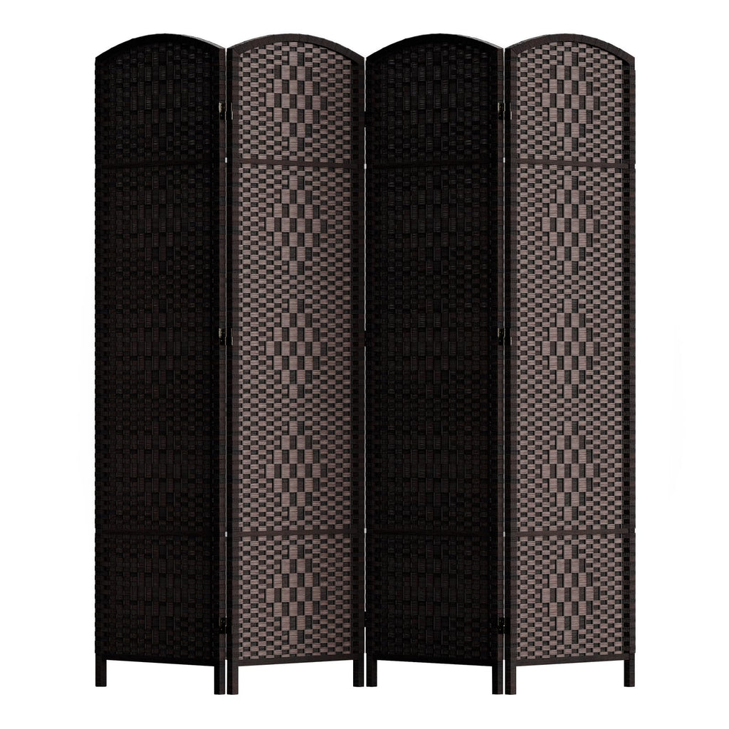 HALLYBEE Room Divider Panel,8 Panel Partition Room Dividers, Dark Mocha