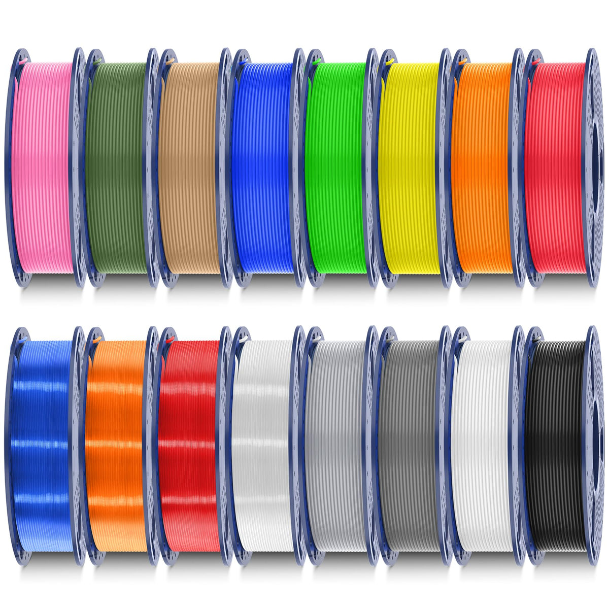 SUNLU PLA 3D Printer Filament, Black & White, 10-Pack, 10KG Total