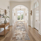 DMOYEST Area Rug Living Room Rugs 9x12 Washable Abstract Grey Carpet