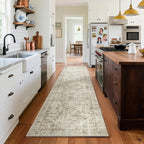 Washable Area Rugs for Living Room: 9x12 Bedroom Rug Boho Vintage Area Rug Stain Resistant Non Slip Low Pile Lightweight Soft Carpets for Dining Room Kitchen Nursery Kids Room Playroom Home Office