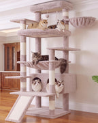 Heybly Cat Tree, 68 inch Multi-Level Cat Tower for Indoor Cats HCT025G