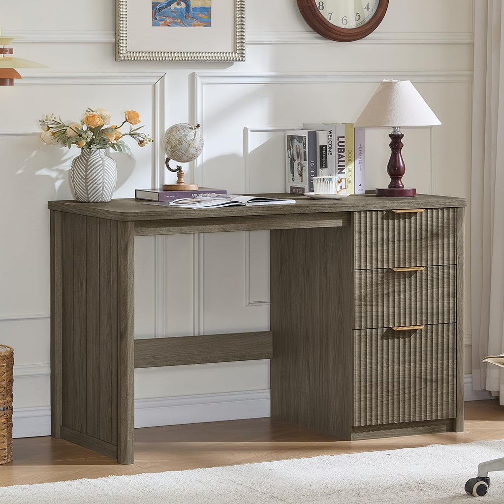 LEYAOYAO Office Desk 48" with 3 Drawers Storage File Cabinet