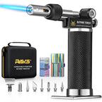RAVS Butane Soldering Iron Kit, 14-Piece Multi-Function Butane Torch Kit
