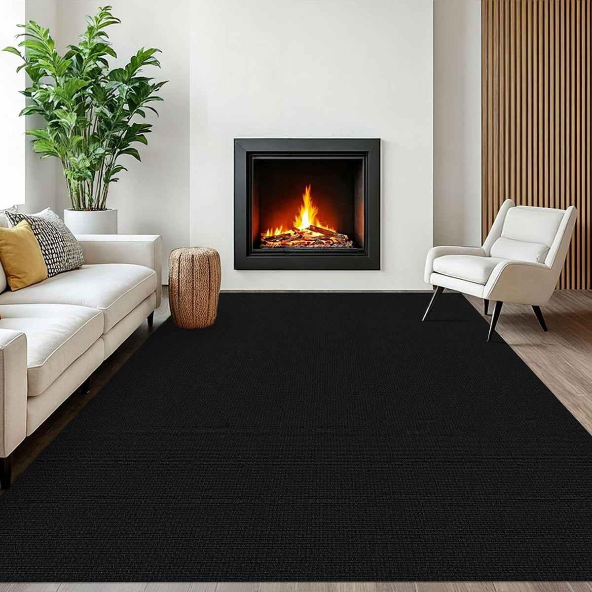 EARTHALL Washable Area Rug, Non Slip Living Room Rug, 5x7 Ft, Sand/Beige