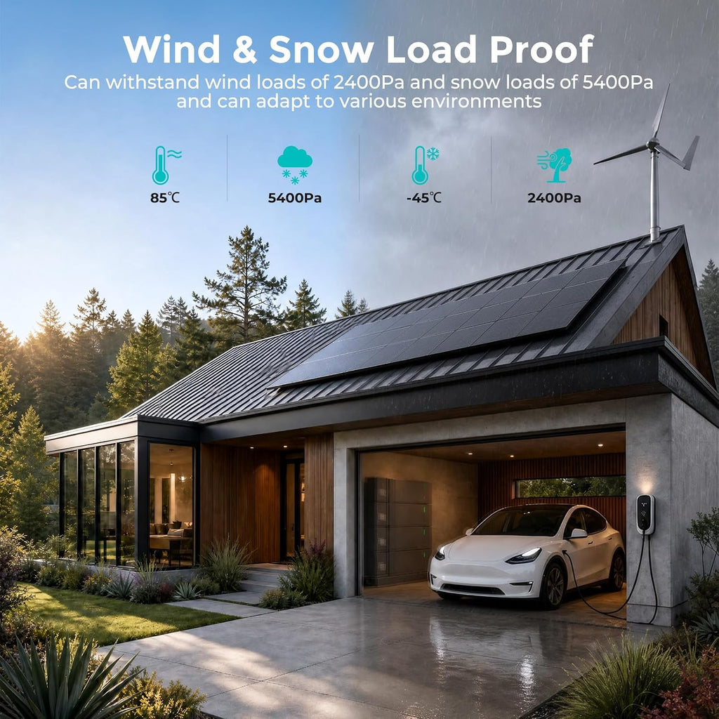100W Solar Panel Kit,4pcs Brackets,2.5m Cable,6m Cable