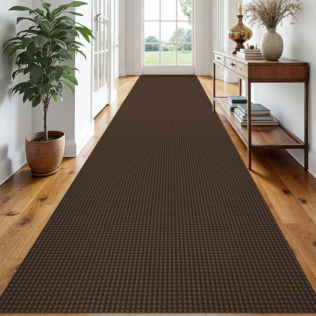 EARTHALL Woven Area Rugs 6x9 Ft Washable Living Room Rugs Non Slip Rubber Backed Dining Room Rug Braided Bedroom Rugs Indoor Floor Carpet for Living Room, Bedroom, Dining Room, Beige/Ivory