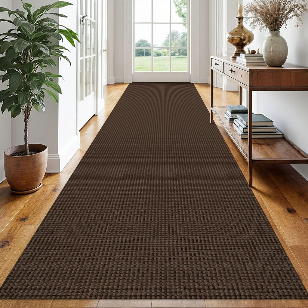 EARTHALL Woven Area Rugs 6x9 Ft Washable Living Room Rugs Non Slip Rubber Backed Dining Room Rug Braided Bedroom Rugs Indoor Floor Carpet for Living Room, Bedroom, Dining Room, Beige/Ivory