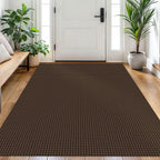 EARTHALL Woven Area Rugs 6x9 Ft Washable Living Room Rugs Non Slip Rubber Backed Dining Room Rug Braided Bedroom Rugs Indoor Floor Carpet for Living Room, Bedroom, Dining Room, Beige/Ivory