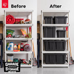 IRIS USA 4-Pack 20 Gal Heavy Duty Storage Totes with Lids, Black