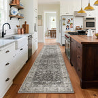 Washable Area Rugs for Living Room: 9x12 Bedroom Rug Boho Vintage Area Rug Stain Resistant Non Slip Low Pile Lightweight Soft Carpets for Dining Room Kitchen Nursery Kids Room Playroom Home Office