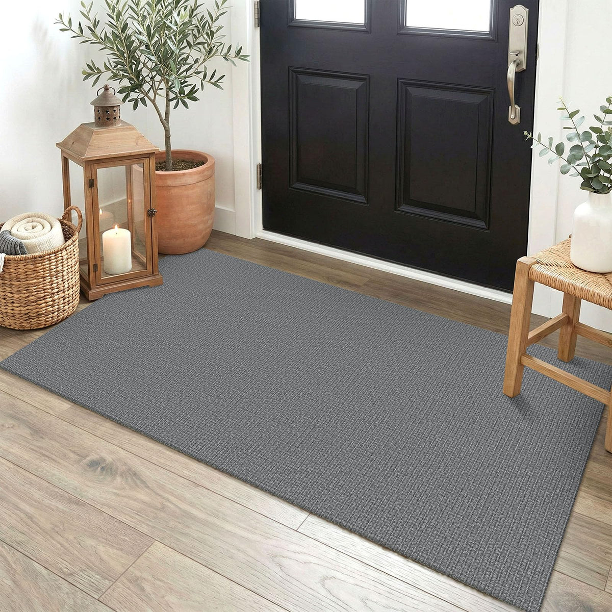 EARTHALL Washable Area Rug, Non Slip Living Room Rug, 5x7 Ft, Sand/Beige