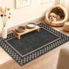 GarveeHome 5x7 Washable Area Rug Checkered Rug for Bedroom Living Room