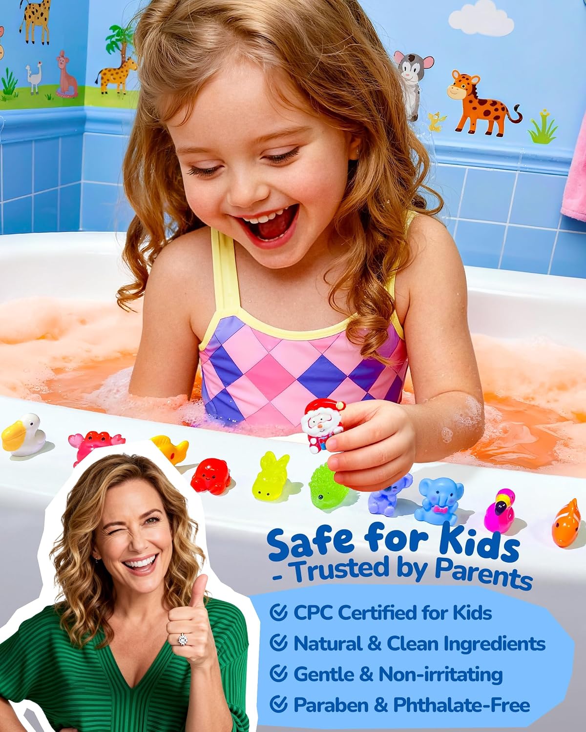 50 Pack Kids Bath Bombs with Surprise Inside, Some Glow-in-The-Dark Toys